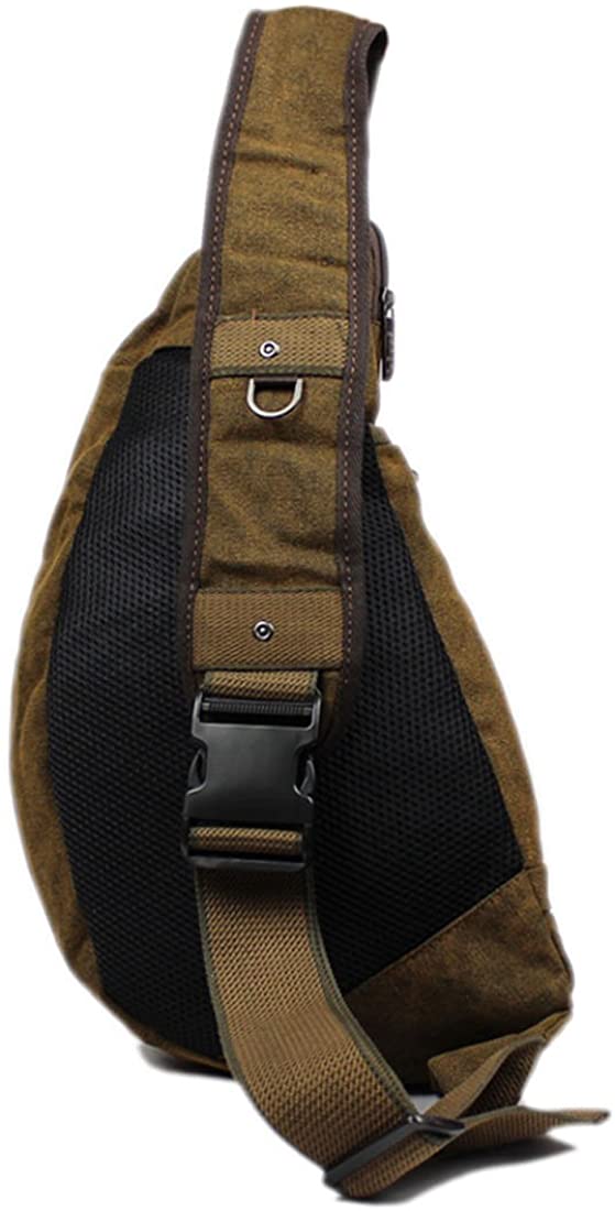 Xieben Canvas Sling Bag Backpack Crossbody Shoulder Chest Pack for Men Women Travel Business Laptop Cycling Hiking Camping Rucksack Daypack Vintage - Image 2