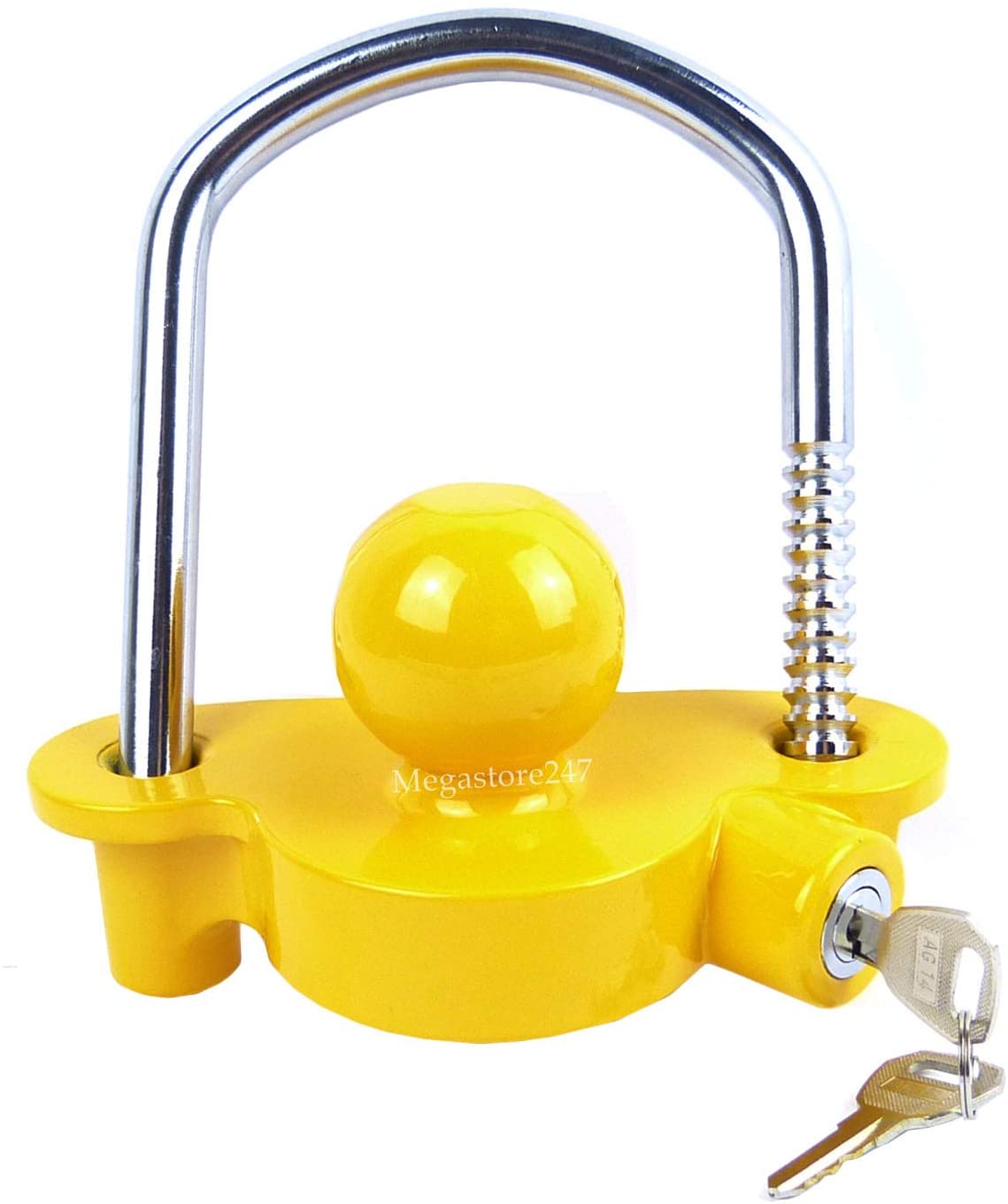 Hyfive Universal Tow Ball Trailer Hitch Lock Security Kit for Caravan - Anti-Theft Coupling Lock With 2 Keys