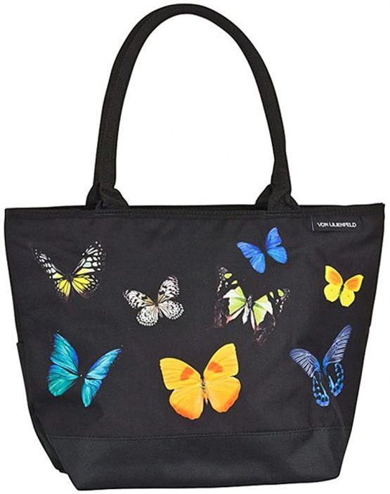 VON LILIENFELD® Tote Bag Shopping Women Spacious Shopper Children Animal Butterflies Dance