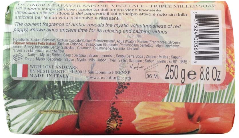 NESTI DANTE Dante de Ambra Papaver No.9 Soap 250 g, mehrfarbig, 250 g (Pack of 1) - Image 2