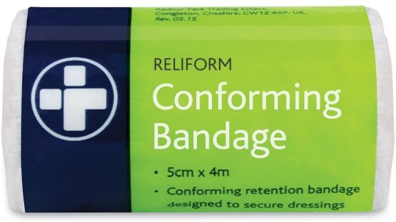 Reliance Medical 5cm x 4m White Reliform Conforming Bandage - Pack of 10