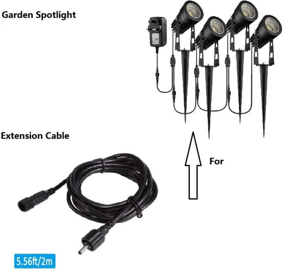 B-right 2X 4M Extension Cables for Outdoor Garden Lights - Image 3