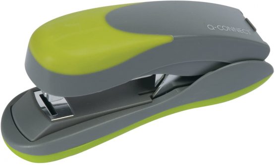 Q Connect Softgrip Half Strip Stapler - Green