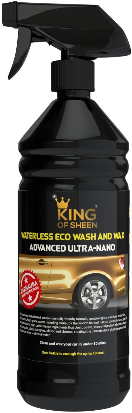King of Sheen Advanced Ultra Nano, Waterless Car Cleaner with Nano Polymers "Dirt Repelling Technology" and Carnauba Wax