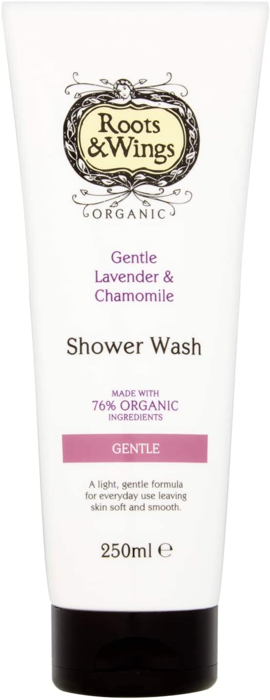 Roots & Wings Organic Gentle Lavender and Chamomile Shower Wash 250ml, 250 ml (Pack of 1)