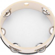 Tambourine for Church 8 inch Hand Held Drum Bell Birch Metal Jingles Percussion Musical Educational Instrument for KTV Party Kids Games by Musfunny (8 inch)