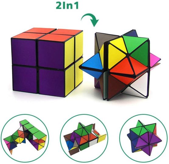 Euclidean Cube Star Cube Magic Cube Set,Transforming Cubes Magic Puzzle Cubes for Kids and Adults