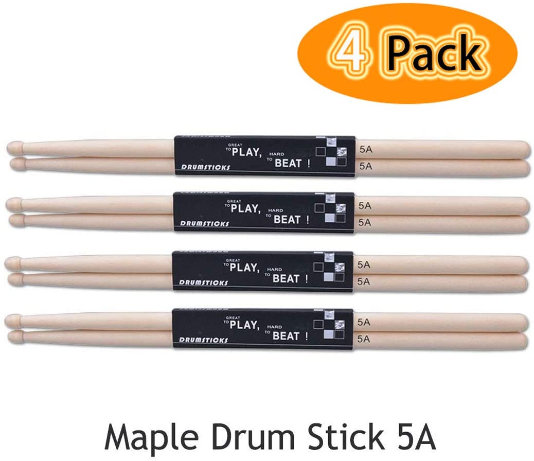 Drum Sticks 5A ACITMEX High Quality 5A Maple Drum Sticks Ellipse Tip