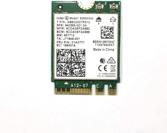 Intel Wireless AC 9260 2230 2x2 + BT Gigabit vPro