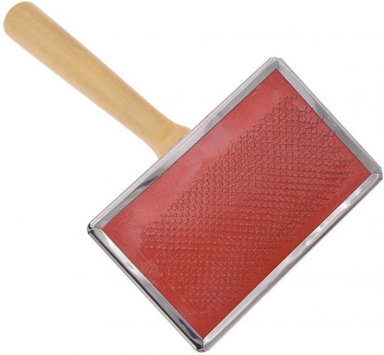Kesheng Sheepskin Rug Brush Comb with Wooden Handle - Image 2