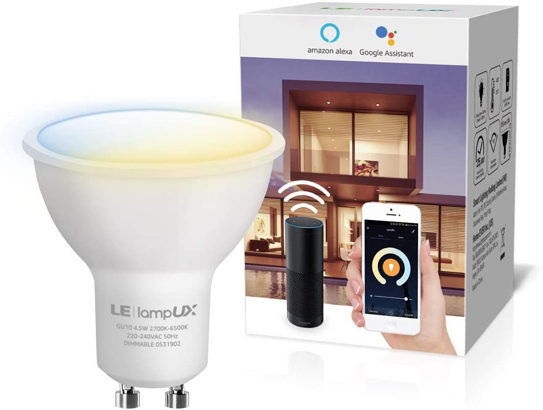 Lepro GU10 Smart Bulb, Warm to Cool White Smart Lightbulbs, Dimmable GU10 LED Spotlight Bulbs