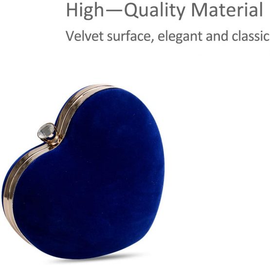 NICOLE&DORIS Women Evening Bag Exquisit Evening cluth luxious Hand Purse for Party for Wedding Chain Bag Blue - Image 3