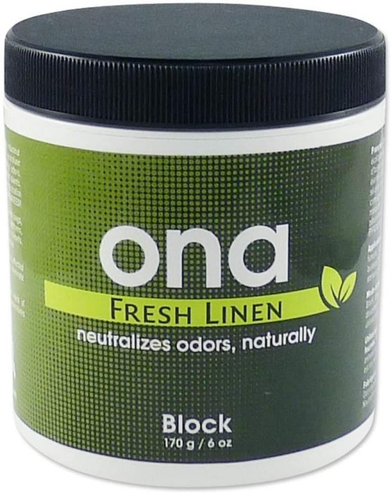 ONA Block Fresh Linen Fragrance - Odour Eliminator, Neutralise Odours Safely, Naturally and Permanently - 170g