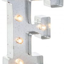 Darice Metal Marquee Letter 9.875-inch, F, Galvanized Silver, 9"