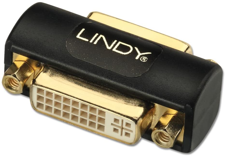 LINDY DVI Coupler - Premium Female to Female, Gold