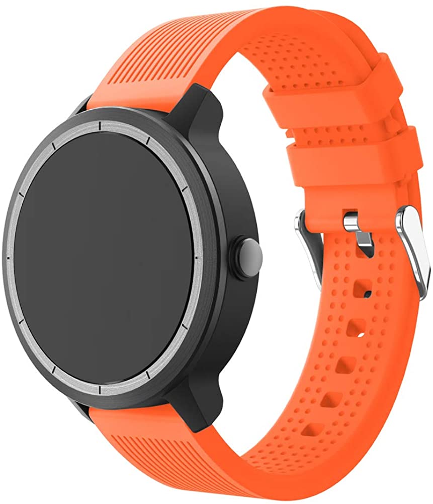 Watch Strap Compatible for Garmin Vivomove Sport/ Vivomove3/ Vivoactive3/ Forerunner55 Smartwatch, Silicone Watchbands