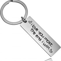 BESPMOSP I Love You Most The End I Win Keychain for Couples Lovers Friendship Accessory Key Chain