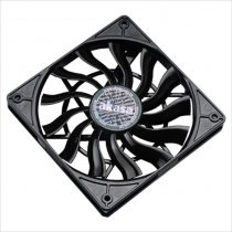 Akasa Slimfan | PWM Case Fan | 120mm PC Fan | 4-pin Cooling Fan | 120 x 120 x 15 mm | Black | Suitable for HTPC and Slim System | AK-FN078