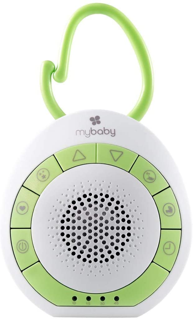 MyBaby SoundSpa On‐The‐Go Baby Soother Sleep Aid, 4 Soothing Sounds, Adjustable Volume Control and Clip for Prams Buggies