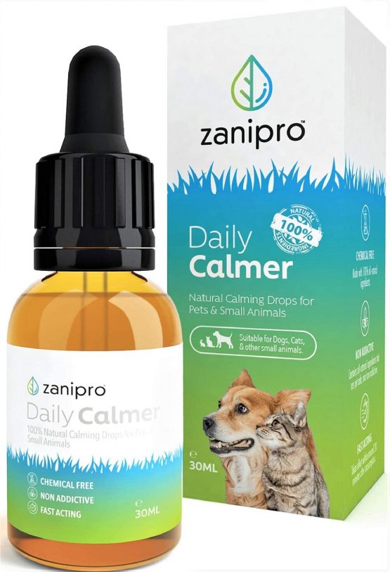 Zanipro® Cat Calming Drops 30ml - 100% Natural UK Made - Calming Supplement Helps Relieve Behavioural Issues At Home & On The Move - Nervous System Safe - Aids Cats