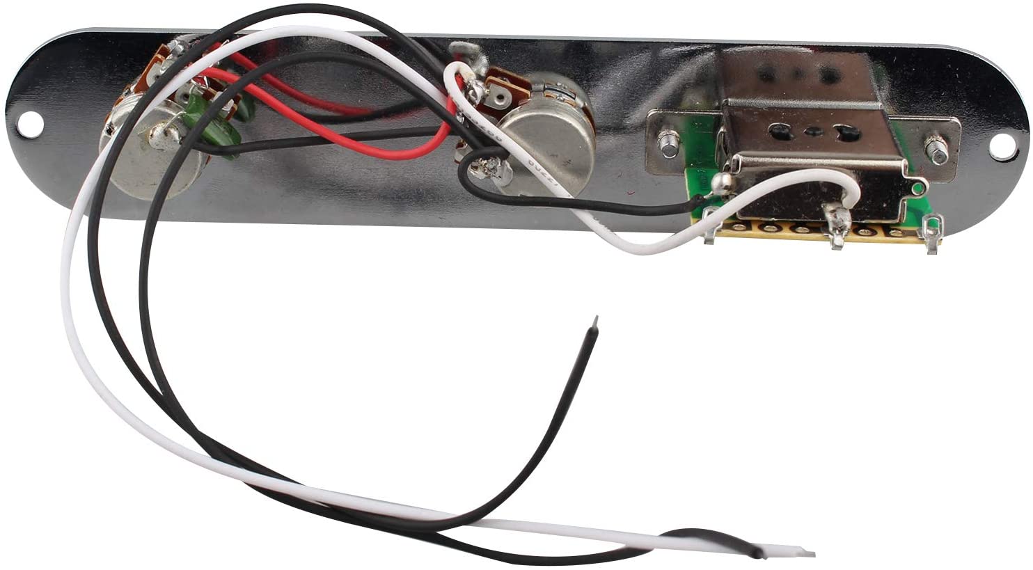 Futheda Telecaster Control Plate 3 Way Switch Loaded Chrome Plated Metal Prewired Tele Guitar Control Plate with Wiring Harness Knobs for Tele Guitar Replacement Parts - Image 3