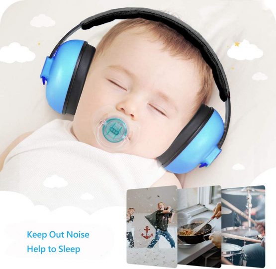 Ear Defenders Children Baby Ear Defenders Autism Kids Ear Protection Noise Cancelling Headphones for Sleeping Airplane Fireworks Loud Environments, Blue - Image 2