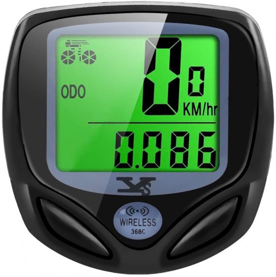 DINOKA Bike Speedometer Wireless, Waterproof Bike Computer and Bicycle Odometer with Automatic Wake-up Multi-Function LCD Backlight Display