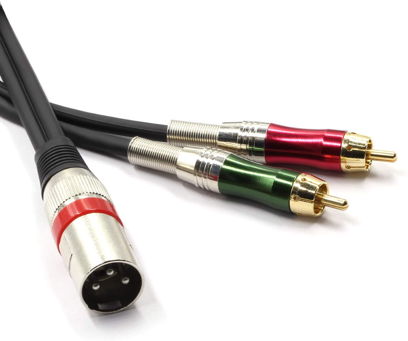 SiYear XLR to 2 x Phono RCA Plug Adapter Y Splitter Patch Cable - Image 3