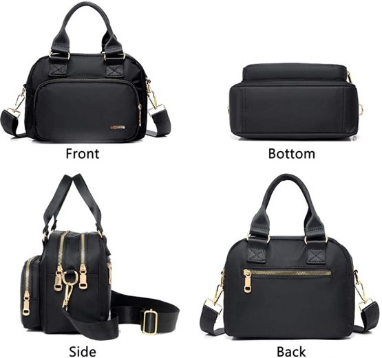 Nylon Shoulder Handbags for Women, OPXTO Waterproof Multi Pocket Purses and Cross-body Bags, High-dense Nylon Oxford Multi-function Lightweight Tote Bag. - Image 3