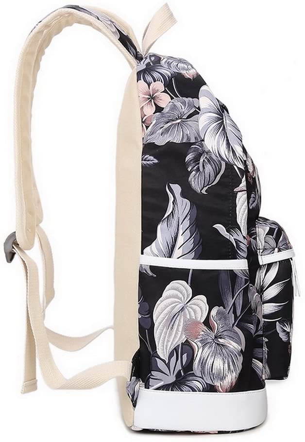 Acmebon Fashion School Backpack for Girl Casual Laptop Backpack Set 3 Pieces for Women Floral 621 - Image 3