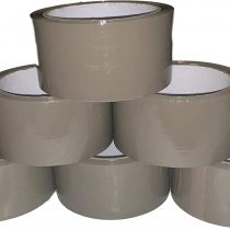Packitsafe 6 Rolls Brown Tape for Parcels, Boxes, Packaging, 48mm Wide, 66m Long. Strong Sticky Packing Tape Buff