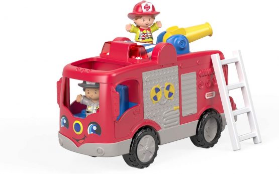 Little People Fire Truck Playset Toy for Children 1+ Years, Multicoloured, FPV32 - Image 4