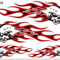 Quattroerre Sticker Skulls and Flames Tab, 20 x 24 cm