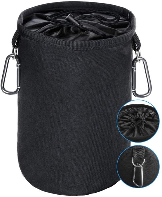 XCOZU Large Peg Bag, Clothes Peg Bags Waterproof with 2 Hanger Clips Keeps Pegs Clean and Dry for Indoor Outdoor Pegs Organizer Storage Use