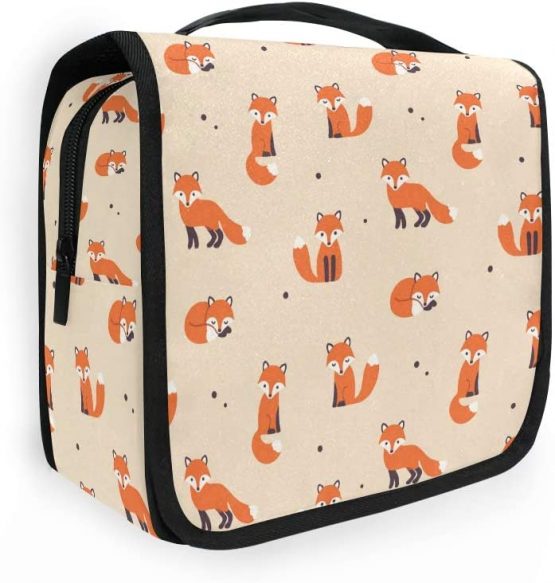 Moyyo Cute Honey Bee Toiletry Bag Travel Wash Bag Organised Toiletry Bag Hanging Toiletry Bag Gym Camping Toiletry Bag Portable Cosmetic Organiser Bag for Women Girls Kids