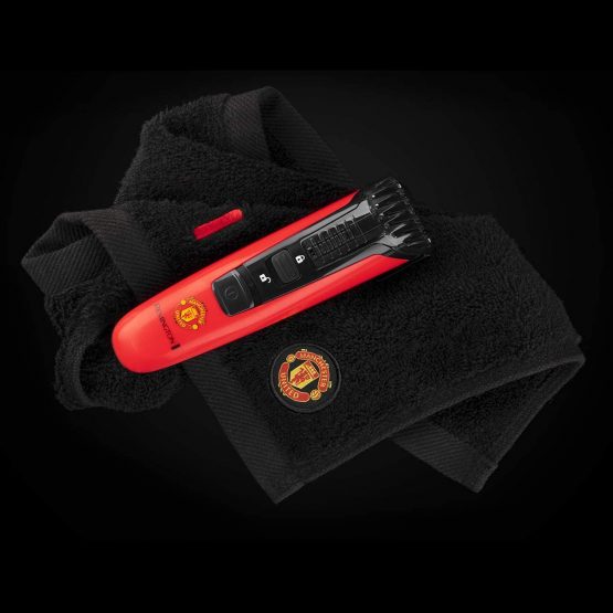 Remington Manchester United Beard Boss Cordless Beard/Stubble Trimmer Including EDGEStyler and Adjustable Comb with 9 Length Settings, Black and Red - Image 3