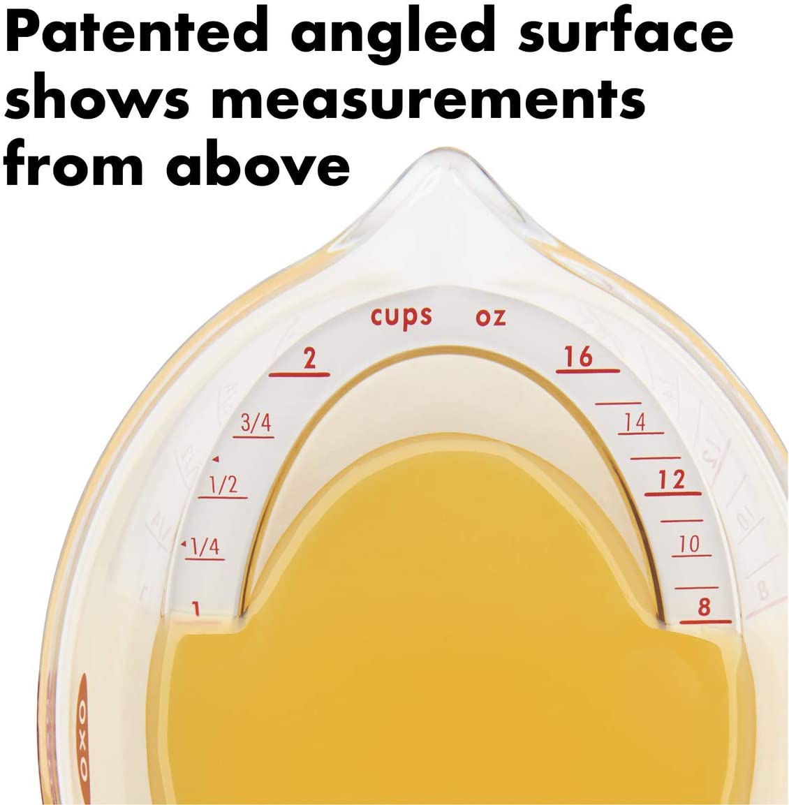 OXO Good Grips Angled Measuring Jug, 250 ml, Transparent, 250ml - Image 2