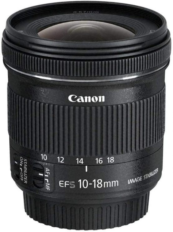 Canon EF-S10-18 mm f/4.5-5.6 IS STM Lens - Black