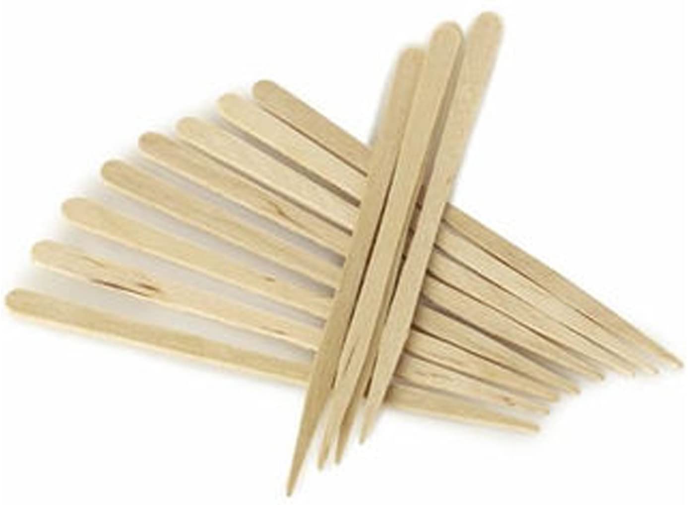 206 Eyebrow Small Wooden Wood Tongue Depressors Spatulas Wax Waxing Tatoo Sticks, 200 Count (Pack of 1)