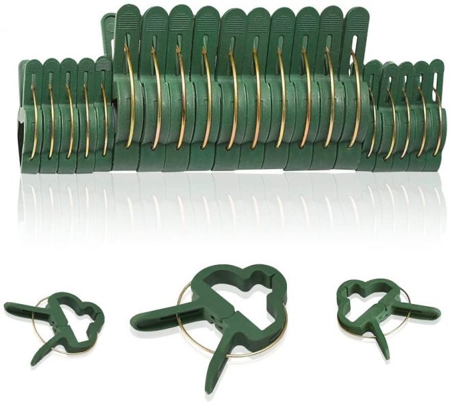 KINGLAKE 60 PCS Garden Plant Clips (2 Sizes in 3 Pack) Adjusting