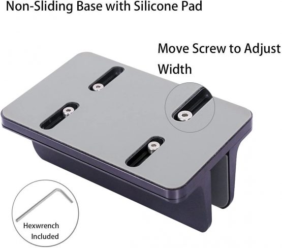 MOSISO Vertical Laptop Stand, Aluminum Alloy Desk Holder Space-Saving Stand Compatible with MacBook Air/Pro/iPad/Lenovo/Dell/Surface/Samsung/HP and Other Laptop Notebook, Space Gray - Image 3