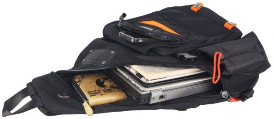 Innturt Large Sling Bag Backpack Pack 13" 14" Laptop Bag Satchel School Travel Black - Image 4