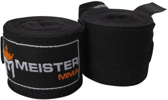 Meister 180" Elastic Cotton Hand Wraps for MMA & Boxing (Pair)