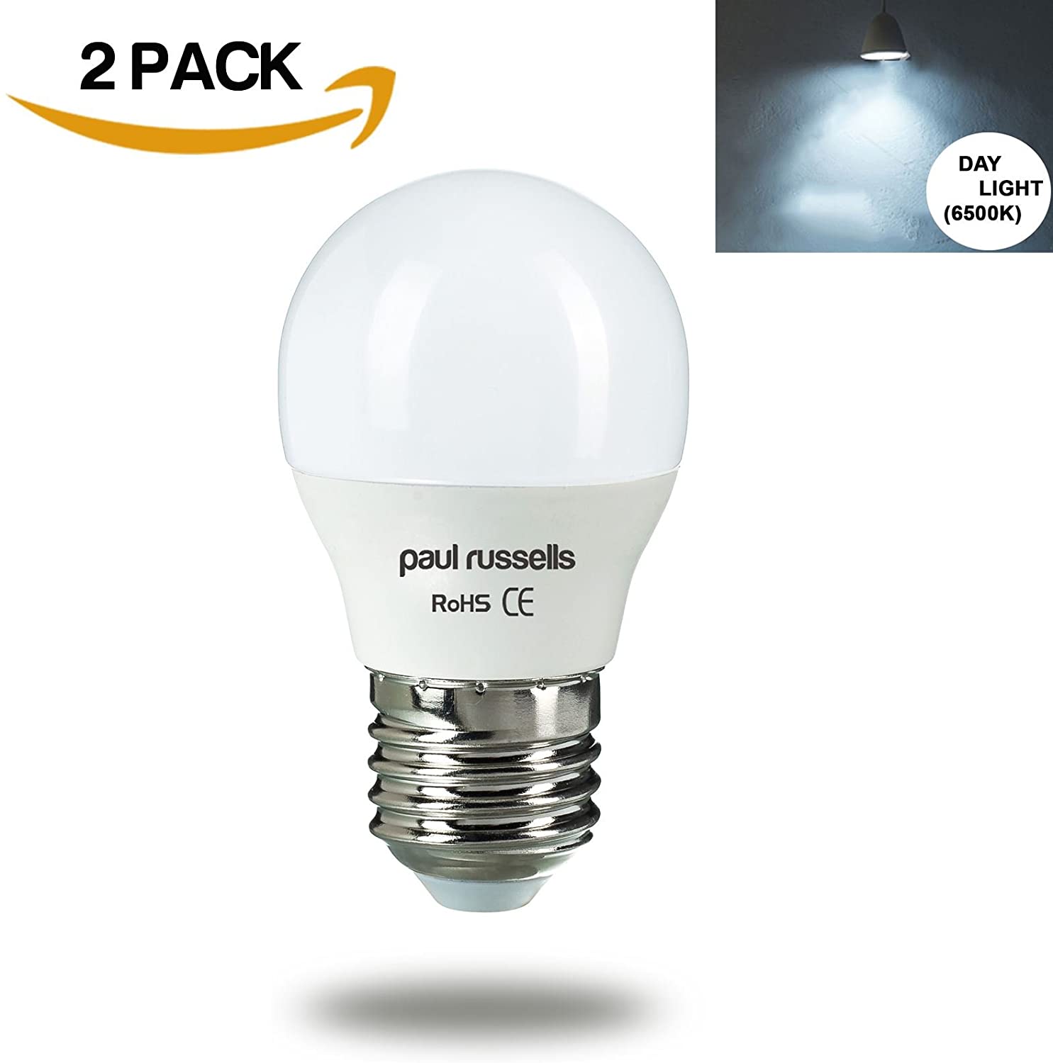 paul russells LED Light Edison Screw E27, 60w Equivalent, 6.5W 806 Lumens LED Bulbs, 6500K Bright Daylight - Image 2