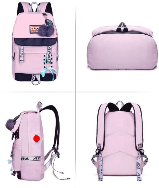 Asge Girls Backpack School Bags for Girls Nylon Waterproof College Rucksack Fashion Casual Daypack Women Bookbag Boys Schoolbag Teenagers Durable Unisex Student Backpacks - Image 2