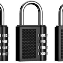JZK 3 x Heavy Duty Code Lock 4 Digit Combination Security Padlock for School/Gym Locker, shed, Garden gate, Filing Cabinet, bin Store, Fence