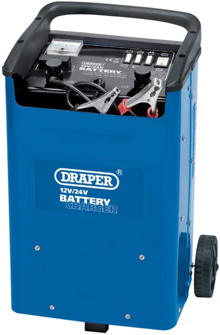 Draper Battery Charger Starter 260A, Black
