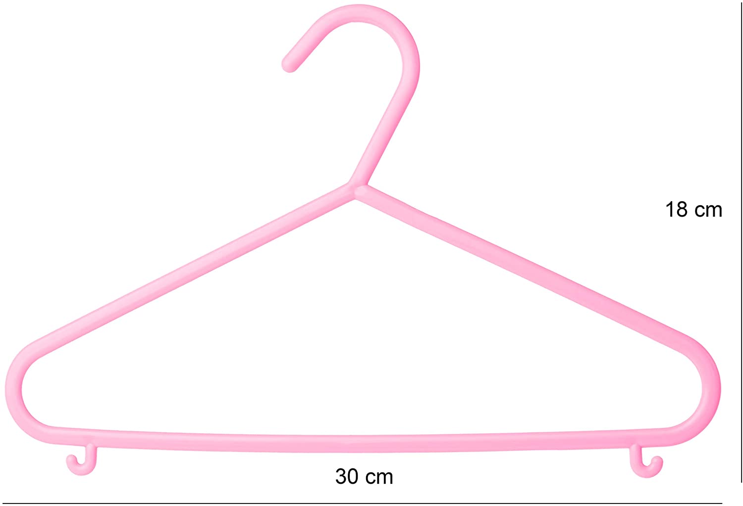 Bieco Children's Clothes Hangers Pink 16 Pcs - Plastic Kids Hangers - Baby Clothes - Baby - Pink - Plastic Childrens - Image 3
