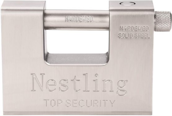CDC®5 Keys 1.1 KG Super Heavy Duty Rectangular 20' 40' Container Garage Shed Shutter Chain Padlock 94mm Heavy Duty High Security