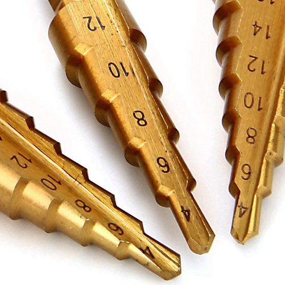 Malayas 3Pcs HSS Step Cone Drill Titanium Coated Hole Cutter Bit Set 4-12 20 32mm Tools Accessories - Image 4